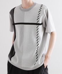 tk.TAKEO KIKUCHI（ティーケータケオキクチ）の「ニットドッキングクロスオーバー（Tシャツ/カットソー）」