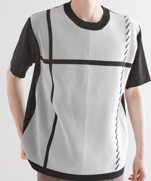 tk.TAKEO KIKUCHI（ティーケータケオキクチ）の「ニットドッキングクロスオーバー（Tシャツ/カットソー）」