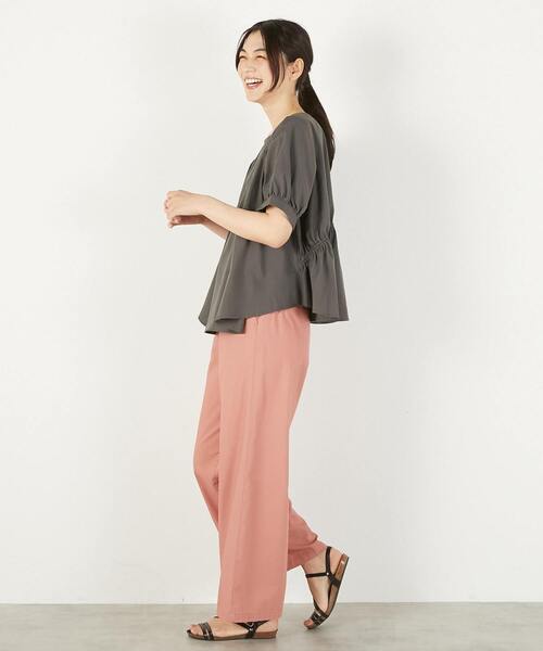 MELROSE claire（メルローズ クレール）の「2WAYギャザーブラウス（シャツ/ブラウス・レディース・オフホワイト/ブルー/チャコールグレー/チェック・FREE）」の17枚目の写真