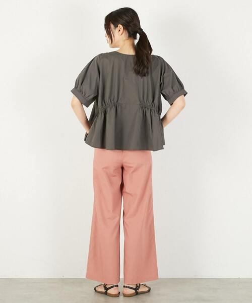 MELROSE claire（メルローズ クレール）の「2WAYギャザーブラウス（シャツ/ブラウス・レディース・オフホワイト/ブルー/チャコールグレー/チェック・FREE）」の16枚目の写真