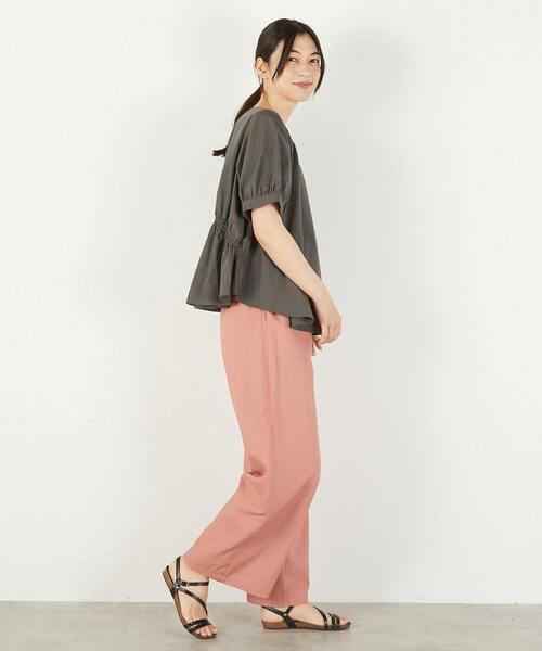 MELROSE claire（メルローズ クレール）の「2WAYギャザーブラウス（シャツ/ブラウス・レディース・オフホワイト/ブルー/チャコールグレー/チェック・FREE）」の15枚目の写真