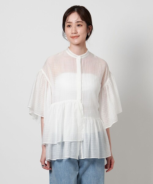 楽天市場】【SALE／30%OFF】P イレギュラーペプラム ブラウス2