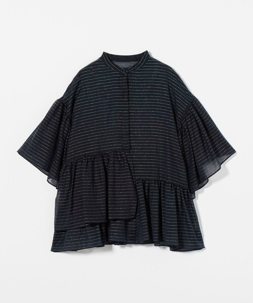 【新品未使用】UNITED ARROWS ペプラム長袖シャツ UNITED ARROWS（ユナイテッドアローズ）の「エアリージャカード