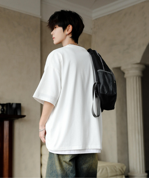 neos（ネオス）の「【neos】ルーズシルエット 星のカービィ サガラ 刺繍 ロゴ ハーフスリーブ Tシャツ（Tシャツ/カットソー・メンズ・ホワイト/スミクロ/ネイビー/オフホワイト・MEDIUM/LARGE/X-LARGE）」の13枚目の写真