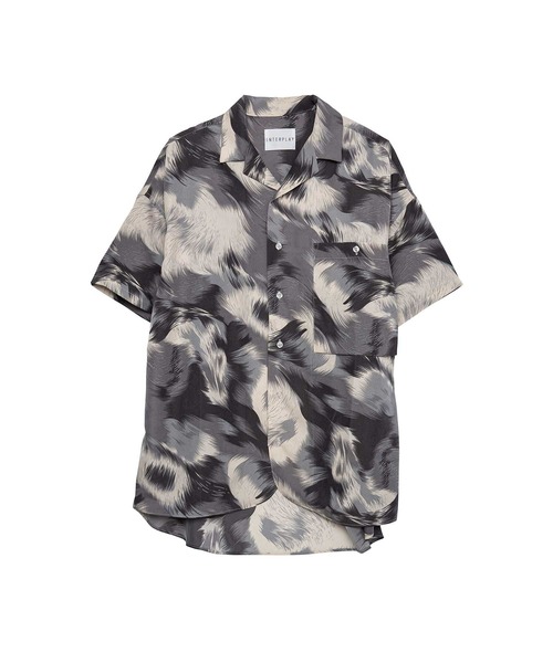 INTERPLAY（インタープレイ）の「【INTERPLAY】Open Collar S/S Over Size Shirt【2】（シャツ/ブラウス・メンズ・グレー系その他2/グレー系その他3/グレー系その他4/グリーン系その他/グリーン系その他3/その他1/その他2/ホワイト系その他3/ベージュ系その他/ベージュ系その他2/ブラック系その他2/グレー系その他/ピンク系その他/ホワイト系その他2/ホワイト系その他4/オレンジ系その他/ブラック×ホワイト/サックスブルー系/ブラック/ホワイト/ブルー・FREE）」の9枚目の写真