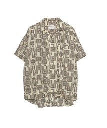 【INTERPLAY】Open Collar S/S Over Size Shirt【2】