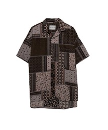 【INTERPLAY】Open Collar S/S Over Size Shirt【2】