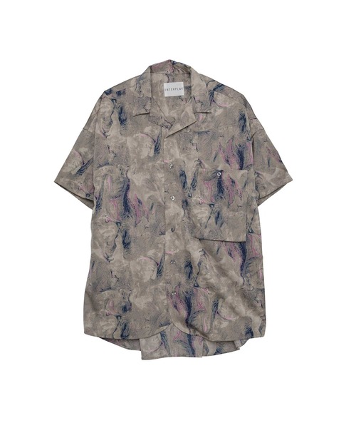INTERPLAY（インタープレイ）の「【INTERPLAY】Open Collar S/S Over Size Shirt【2】（シャツ/ブラウス・メンズ・グレー系その他2/グレー系その他3/グレー系その他4/グリーン系その他/グリーン系その他3/その他1/その他2/ホワイト系その他3/ベージュ系その他/ベージュ系その他2/ブラック系その他2/グレー系その他/ピンク系その他/ホワイト系その他2/ホワイト系その他4/オレンジ系その他/ブラック×ホワイト/サックスブルー系/ブラック/ホワイト/ブルー・FREE）」の12枚目の写真