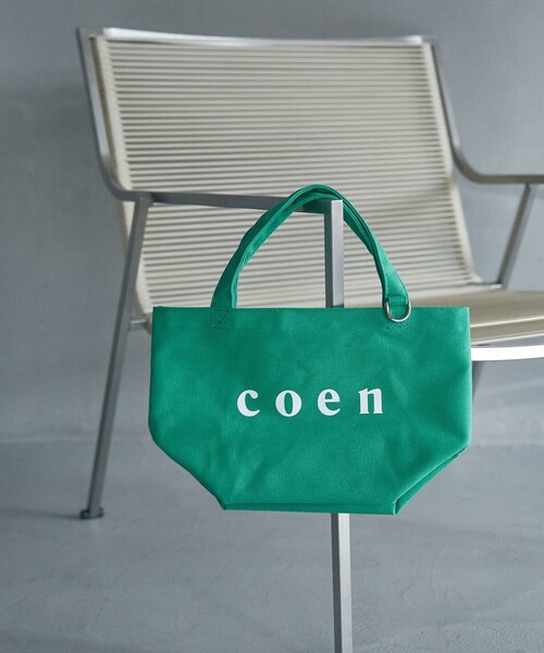 coen(コーエン)の「【新色登場】coen(コーエン) ロゴトートバッグ(Sサイズ)(トートバッグ・レディース・ブラック/ライトピンク/ナチュラル/ライトグレー/ケリーグリーン/その他1/ダークブラウン/ターコイズブルー系/オレンジ/その他2・FREE)」の5枚目の写真