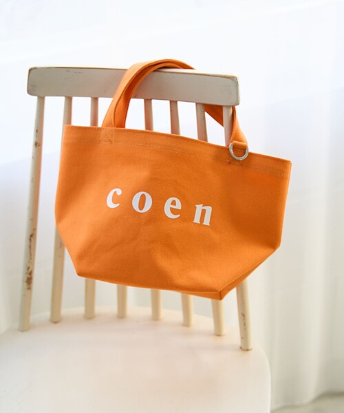 coen(コーエン)の「【新色登場】coen(コーエン) ロゴトートバッグ(Sサイズ)(トートバッグ・レディース・ブラック/ライトピンク/ナチュラル/ライトグレー/ケリーグリーン/その他1/ダークブラウン/ターコイズブルー系/オレンジ/その他2・FREE)」の8枚目の写真