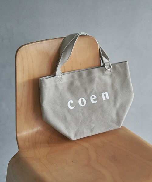 バッグ cong 新色登場・追加】coen（コーエン） ロゴトートバッグ（Sサイズ