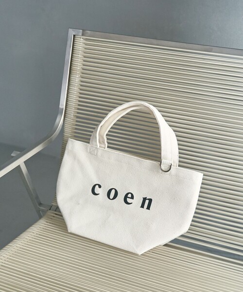 coen(コーエン)の「【新色登場】coen(コーエン) ロゴトートバッグ(Sサイズ)(トートバッグ・レディース・ブラック/ライトピンク/ナチュラル/ライトグレー/ケリーグリーン/その他1/ダークブラウン/ターコイズブルー系/オレンジ/その他2・FREE)」の20枚目の写真