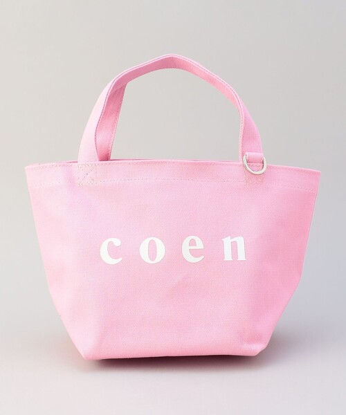 coen(コーエン)の「【新色登場】coen(コーエン) ロゴトートバッグ(Sサイズ)(トートバッグ・レディース・ブラック/ライトピンク/ナチュラル/ライトグレー/ケリーグリーン/その他1/ダークブラウン/ターコイズブルー系/オレンジ/その他2・FREE)」の12枚目の写真
