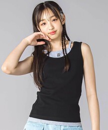 ZIDDY（ジディ）の「重ね着風カップ付きタンクトップ(130~160cm)（キャミソール・キッズ）」