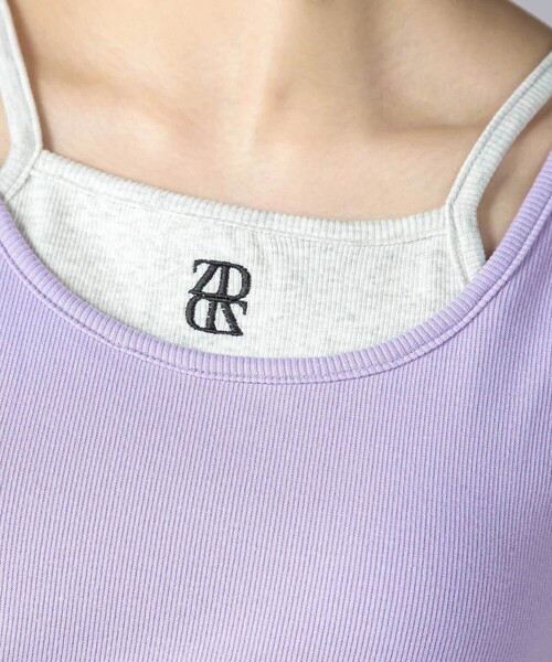 ZIDDY（ジディ）の「重ね着風カップ付きタンクトップ(130~160cm)（キャミソール・キッズ・パープル/ブラック・150cm/FREE/140cm/130cm）」の8枚目の写真