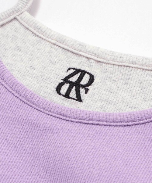 ZIDDY（ジディ）の「重ね着風カップ付きタンクトップ(130~160cm)（キャミソール・キッズ・パープル/ブラック・150cm/FREE/140cm/130cm）」の14枚目の写真