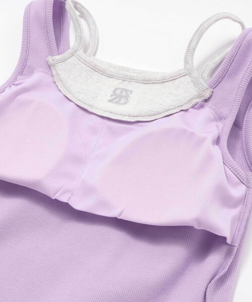 ZIDDY（ジディ）の「重ね着風カップ付きタンクトップ(130~160cm)（キャミソール・キッズ・パープル/ブラック・150cm/FREE/140cm/130cm）」の16枚目の写真