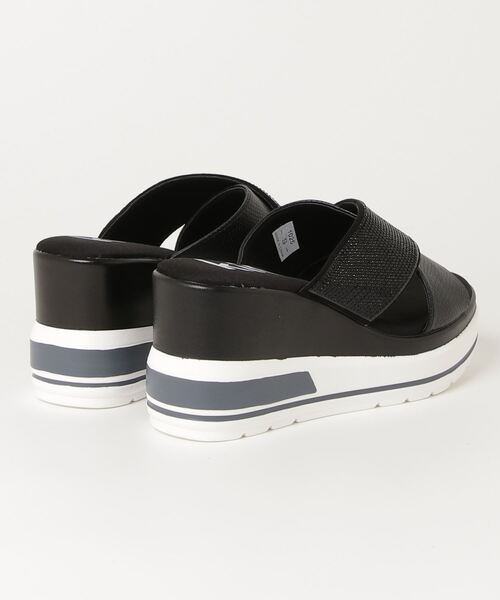 kitson（キットソン）の「kitson キラキラ クロスベルト 厚底サンダル（サンダル・レディース・ブラック/シルバー/ベージュ・S/M/L/LL）」の5枚目の写真