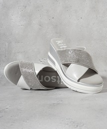 kitson（キットソン）の「kitson キラキラ クロスベルト 厚底サンダル（サンダル）」