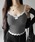 me+em select�i�~�[���Z���N�g�j�́u�y �Rcolor �z�o�C�J���[���[�X�N���b�v�h���u�L���~�\�[�� �^ bicolor lace cropped rib camisole�i�L���~�\�[���j�v�b�u���b�N�n1