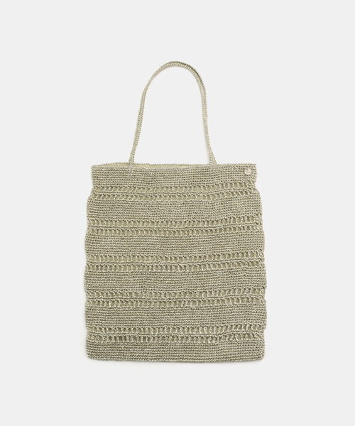 ne Quittez pas/ヌキテパ】 METALLIC MACRAME TOTE BAG