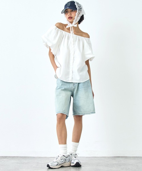 ANAP(アナップ)の「ボリューム袖 オフショル ブラウス トップス(シャツ/ブラウス・レディース・レッド/ホワイト/ブラック・FREE)」の17枚目の写真