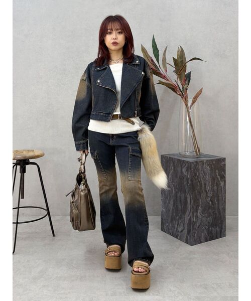 EVRIS（エヴリス）の「オフショルニットチュニック（ニット/セーター・レディース・ホワイト/ブラウン/ブラック・FREE）」の19枚目の写真