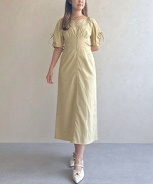 刺繍ボリューム袖ワンピース 31 Sons de mode ワンピース 2025春夏新作 刺繍ボリューム袖