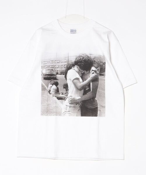 WALLA WALLA SPORT(ワラワラスポーツ)の「PRINTABLE TUBE TEE / JOSEPH SZABO “KISS” /プリンタブル チューブ ティー / ジョセフ スザボ "キッス"(Tシャツ/カットソー・メンズ・ホワイト/スミクロ・MEDIUM/LARGE/X-LARGE/SMALL)」の12枚目の写真
