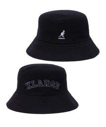 KANGOL(JS[)XLARGE×KANGOL BLACK BUCKET HAT(nbg)
