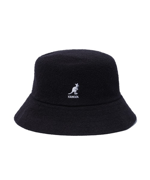 KANGOL（カンゴール）の「XLARGE×KANGOL BLACK BUCKET HAT（ハット・メンズ・ブラック・M/L）」の2枚目の写真