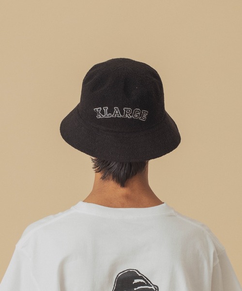 KANGOL（カンゴール）の「XLARGE×KANGOL BLACK BUCKET HAT（ハット・メンズ・ブラック・M/L）」の7枚目の写真