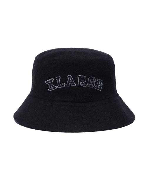 KANGOL（カンゴール）の「XLARGE×KANGOL BLACK BUCKET HAT（ハット・メンズ・ブラック・M/L）」の3枚目の写真