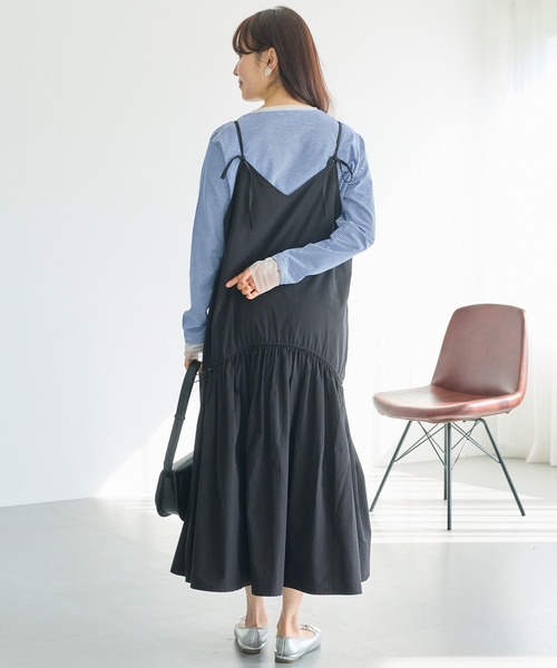 LAVEANGE（ラビアンジェ）の「袖チュール切替プルオーバー（Tシャツ/カットソー・レディース・ブラック/ブラック系その他/オフホワイト/ブルー・3L/4L/LL/M/5L）」の8枚目の写真