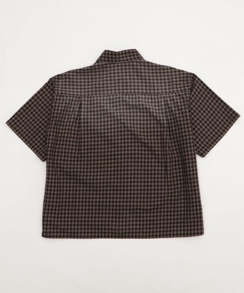 SHORT ROUND（ショートラウンド）の「SHORT ROUND/ブリーチチェックロゴシャツ（シャツ/ブラウス・メンズ・ブラック系その他2・MEDIUM/LARGE）」の6枚目の写真