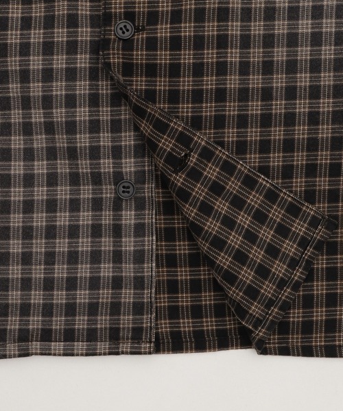SHORT ROUND（ショートラウンド）の「SHORT ROUND/ブリーチチェックロゴシャツ（シャツ/ブラウス・メンズ・ブラック系その他2・MEDIUM/LARGE）」の3枚目の写真