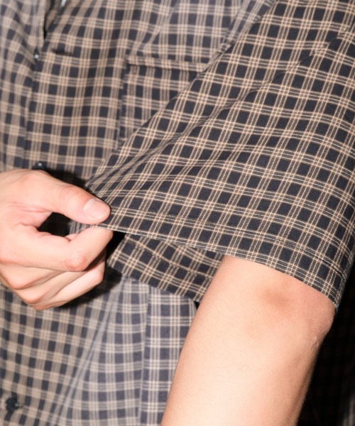 SHORT ROUND（ショートラウンド）の「SHORT ROUND/ブリーチチェックロゴシャツ（シャツ/ブラウス・メンズ・ブラック系その他2・MEDIUM/LARGE）」の17枚目の写真