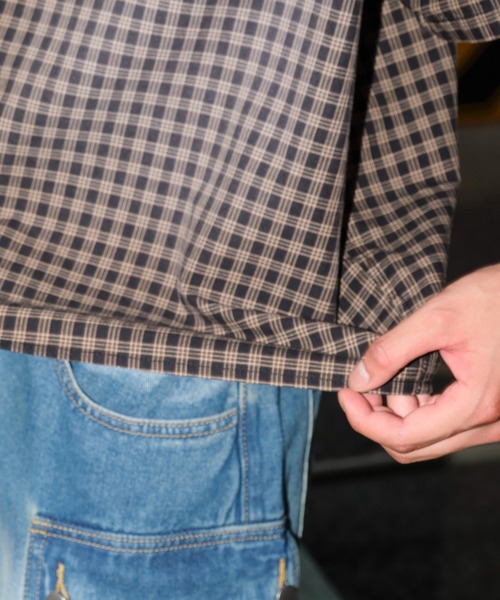 SHORT ROUND（ショートラウンド）の「SHORT ROUND/ブリーチチェックロゴシャツ（シャツ/ブラウス・メンズ・ブラック系その他2・MEDIUM/LARGE）」の18枚目の写真