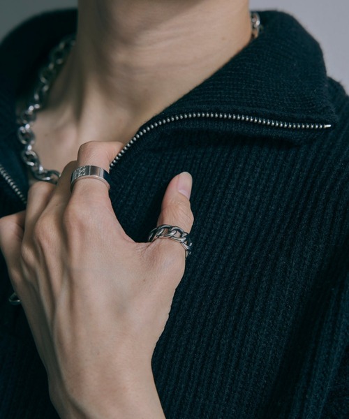 GRAiL(accessories)(グレイル(アクセサリー))の「Cross logo ring 【SILVER logo】(リング・メンズ・シルバー・ONE SIZE)」の8枚目の写真