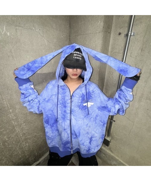 PSYNYXX（プシュニクス）の「PSYNYXX×シナモロールコラボZIPパーカー（パーカー・メンズ・ホワイト系/ブラック系/ブルー系その他・FREE）」の15枚目の写真