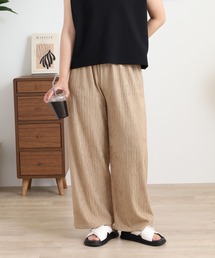 je crois soi ふくれジャカード リラックスワイドパンツ イージーパンツ