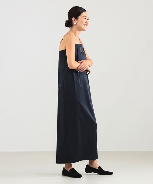Demi-Luxe BEAMS（デミルクス ビームス）の「【1/15再値下げ】エディター東原妙子 × Demi-Luxe BEAMS / シャイニー キャミソール ワンピース（ワンピース・レディース・ネイビー/オリーブ・36/38）」の5枚目の写真