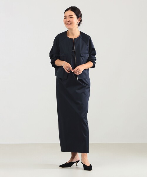 Demi-Luxe BEAMS（デミルクス ビームス）の「【1/15再値下げ】エディター東原妙子 × Demi-Luxe BEAMS / シャイニー キャミソール ワンピース（ワンピース・レディース・ネイビー/オリーブ・36/38）」の10枚目の写真