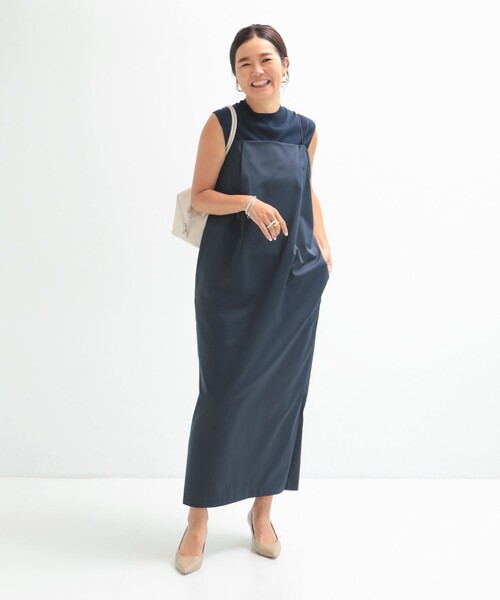 Demi-Luxe BEAMS（デミルクス ビームス）の「【1/15再値下げ】エディター東原妙子 × Demi-Luxe BEAMS / シャイニー キャミソール ワンピース（ワンピース・レディース・ネイビー/オリーブ・36/38）」の15枚目の写真
