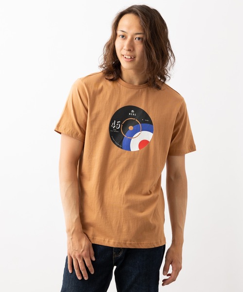 merc london（メルクロンドン）の「Merc London メルクロンドン レコードグラフィックプリントTシャツ（Tシャツ/カットソー・メンズ・カーキ/テラコッタ・MEDIUM/LARGE/X-LARGE/SMALL）」の2枚目の写真