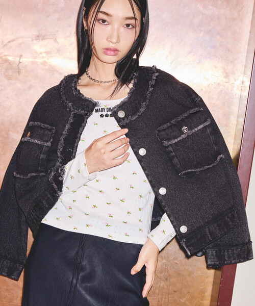 マリークワント デニムジャケット PUBLUX デニムジャケット gジャン MARY QUANT × PUBLUX/マリー