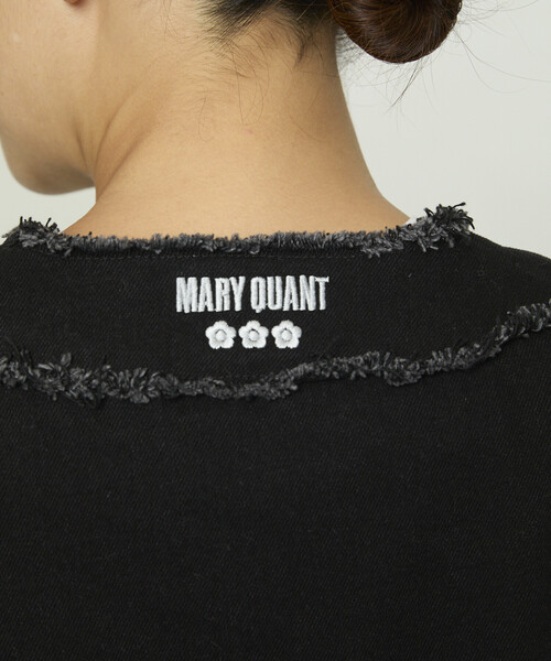 MARY QUANT × PUBLUX/マリークワント フラワーモチーフ釦 ノーカラー