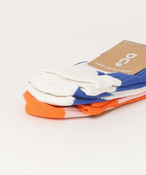 On(オン)の「On/オン Liquid Logo Sock High 2P(ソックス/靴下・メンズ・ライム/アイボリー・M/S)」の4枚目の写真