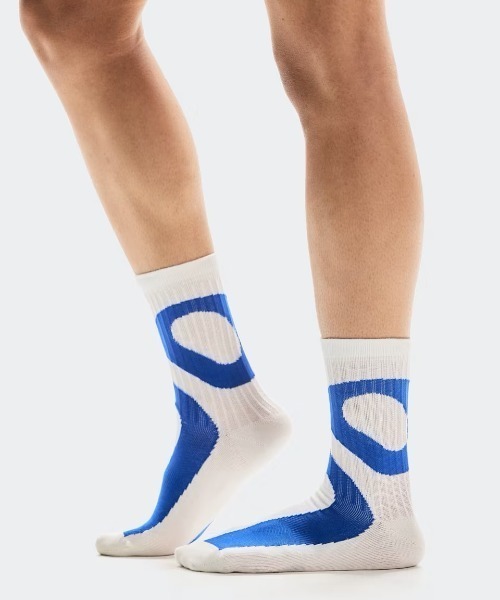On(オン)の「On/オン Liquid Logo Sock High 2P(ソックス/靴下・メンズ・ライム/アイボリー・M/S)」の2枚目の写真