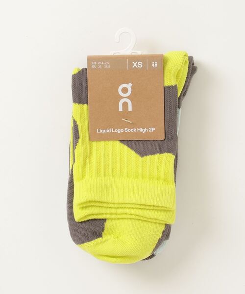 On(オン)の「On/オン Liquid Logo Sock High 2P(ソックス/靴下・メンズ・ライム/アイボリー・M/S)」の10枚目の写真